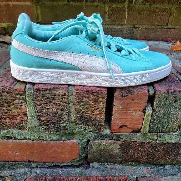 Puma Green and White Sneakers Suede Classic - Picture 5 of 9